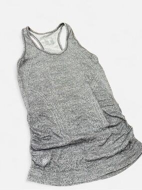 Athleta Heathered Light Gray Racerback Tank